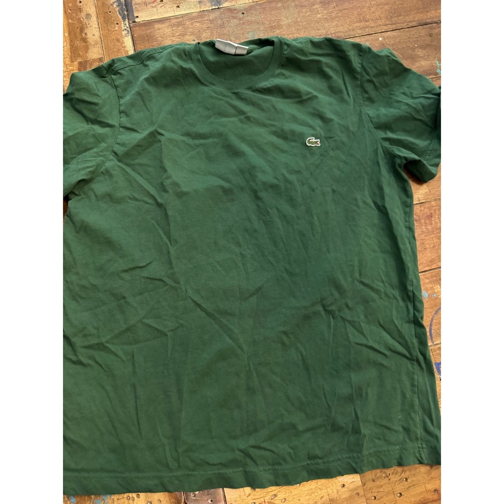 Lacoste Mens Regular Fit Short Sleeve Crocodile Logo T-Shirt Green Size L FR 5